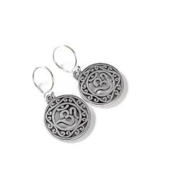 Mandala Disk Zen Mantra Earrings - Picture 3 of 7